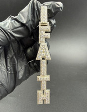 3Ct Round Cut Real Moissanite Custom Letter Pendant 14K White Gold Plated Silver