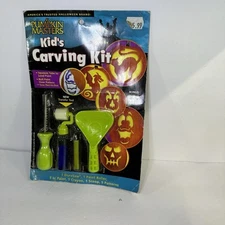 Pumpkin Masters Halloween Kid's Carving Kit Paint roller Pattern Transfer New FF