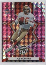 2022 Panini Mosaic Super Bowl MVPs Pink Camo Prizm Joe Montana #296 HOF g4k