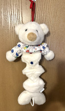 Vintage Carters Circus Bear Musical Hanging Pull Toy White Red Blue Plush