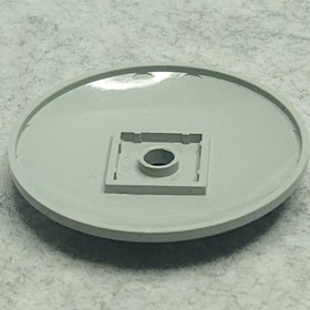 LEGO 44375apx1 Dish 6x6 Inverted Radar Hollow Copper Black Pattern Light Gray x1