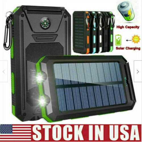 2025 Super 10000mAh USB Portable Charger Solar Power Bank For Cell Phone