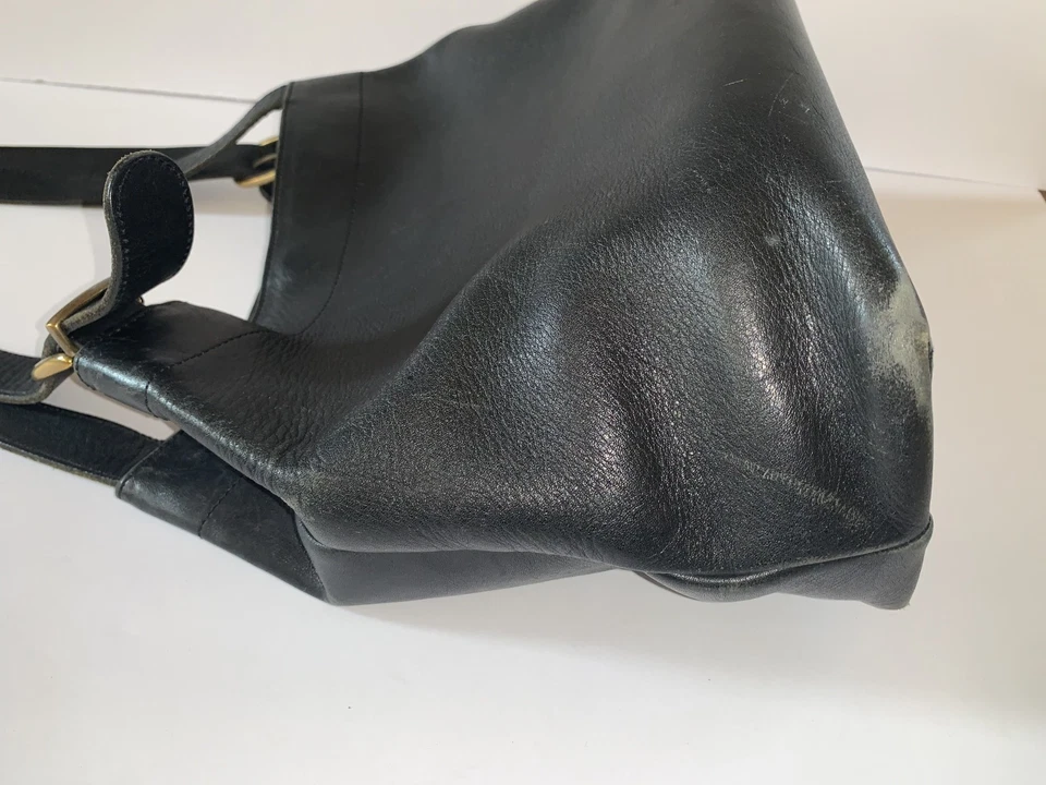 Vintage COACH 101-40 Tote Bag Purse Black Leather - Image 3 of 4