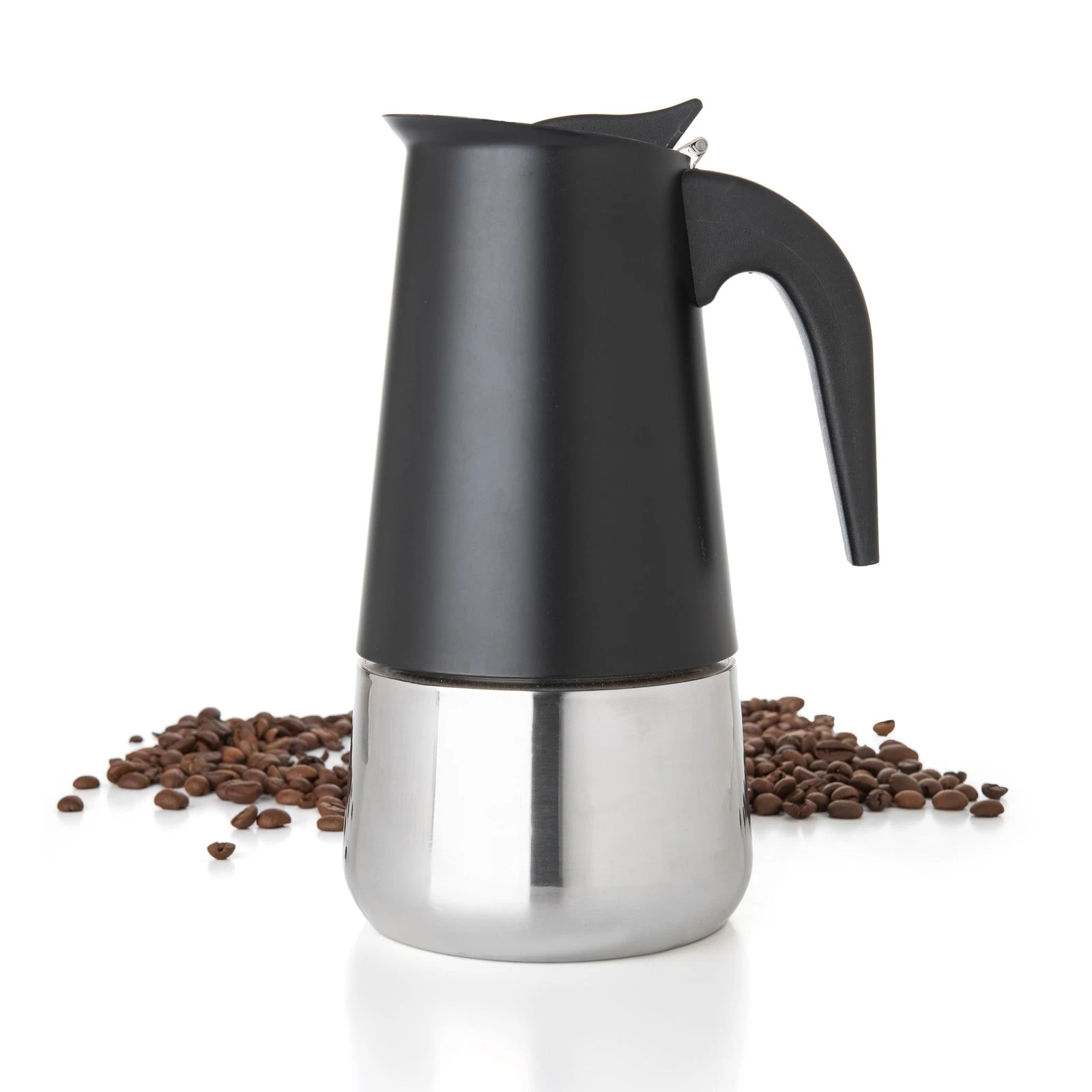Mixpresso Black 6 Cup Greca Stovetop Espresso Pot 6 Cups,