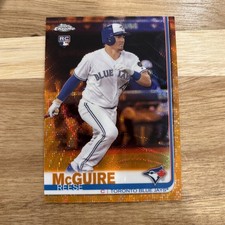 2019 Topps Chrome Reese McGuire Rookie Chrome Orange /25 Bookend