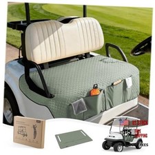 Golf Cart Seat Covers,Golf Cart Seat Towel Blanket with 4 Ezgo Silver Green
