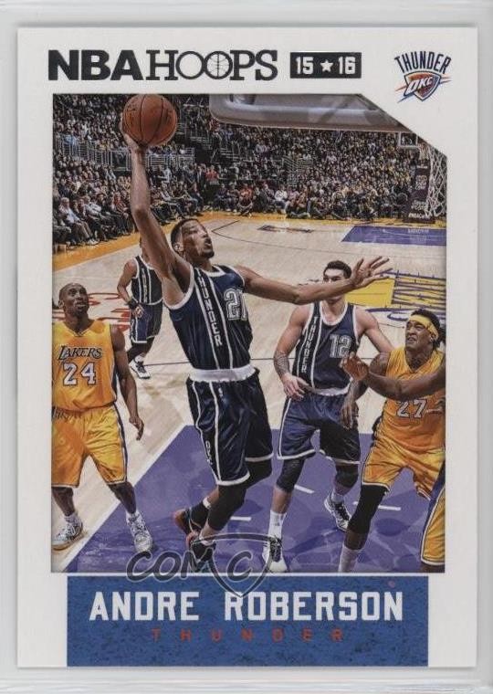 2015 Panini NBA Hoops Kobe Bryant Andre Roberson ( in Background) #135 HOF 0f6