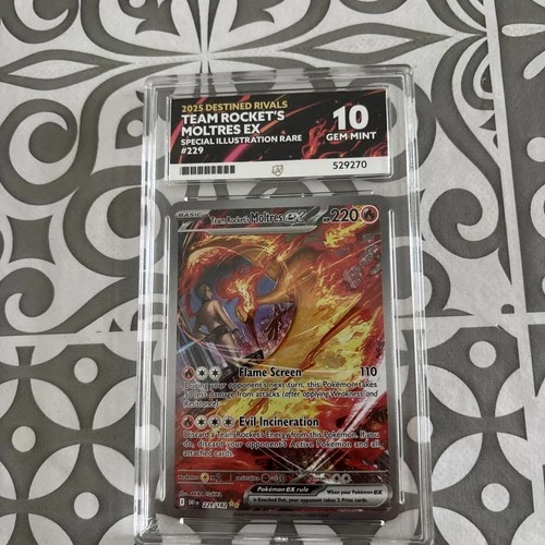 Team Rockets Moltres EX Sir Destined Rivals Ace 10 229/182 PERFECT SUBGRADES
