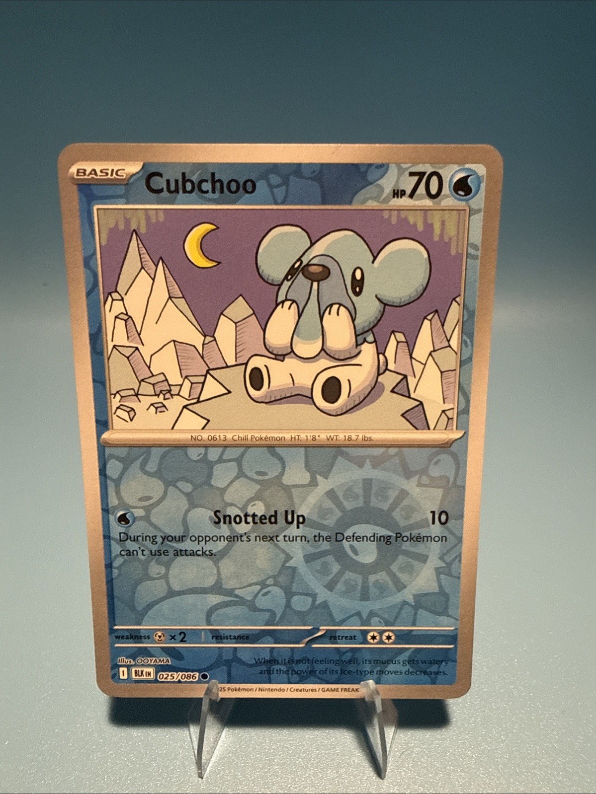 Cubchoo 25/86 Reverse Holo Black Bolt -Near Mint- Pokemon TCG