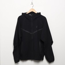 NIKE Tech Woven Full Zip Hooded Jacket Men's Black SIZE S