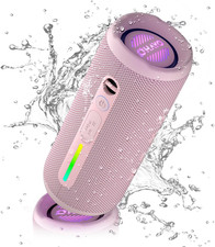 24W Bluetooth Speaker, IPX7 Waterproof, Extra Bass, RGB Lights, 30H Playtime