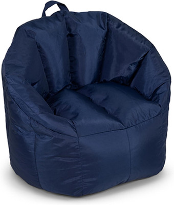Milano Bean Bag Chair for Kids, Teens, Adults, Durable Easy-Clean Navy Smartmax,