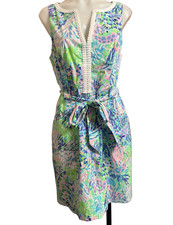 Lilly Pulitzer NWT Gulianna Stretch Shift Multi Shell Of A Party - Size 10