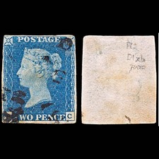 6536 GB SG5 2D Blue 1840. Sc#2 Mi2b 4 Margins. C£7000