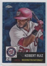 2022 Chrome Platinum Anniversary Toile White & Blue Refractor Keibert Ruiz 18pd
