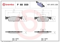 Vorderachse Brembo P 68 059X Bremsbelagsatz, Scheibenbremse FüR DACIA,MERCEDES-B