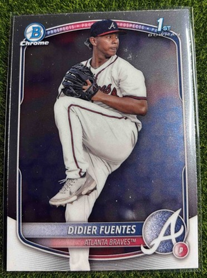 #ad #ad 2025 Bowman Didier Fuentes #BCP 87 Chrome 1st Prospect Braves $1.00