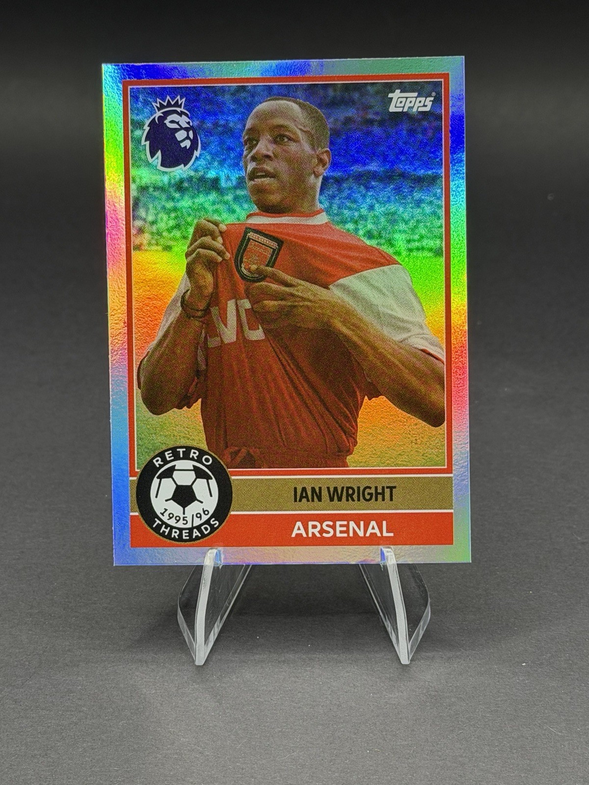 Topps 2025-26 Premier League Ian Wright Retro Threads 1995/96 Arsenal #381