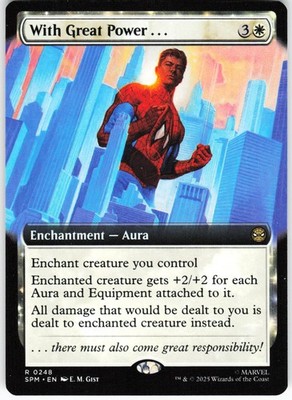 With Great Power... (Extended Art) R MTG Marvel's Spider-Man 248 NM