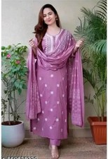 Women Plus Size Rayan Kurti Pant Duppta Set. Size S To 7 XL