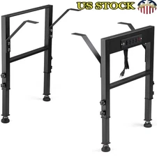 Height Adjtable Metal Table Legs W/ ETL Power Outlets Workbench & Desk 