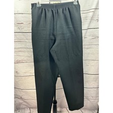 Alfred Dunner Black Elastic Waist Pull On Pants Trousers Size 10