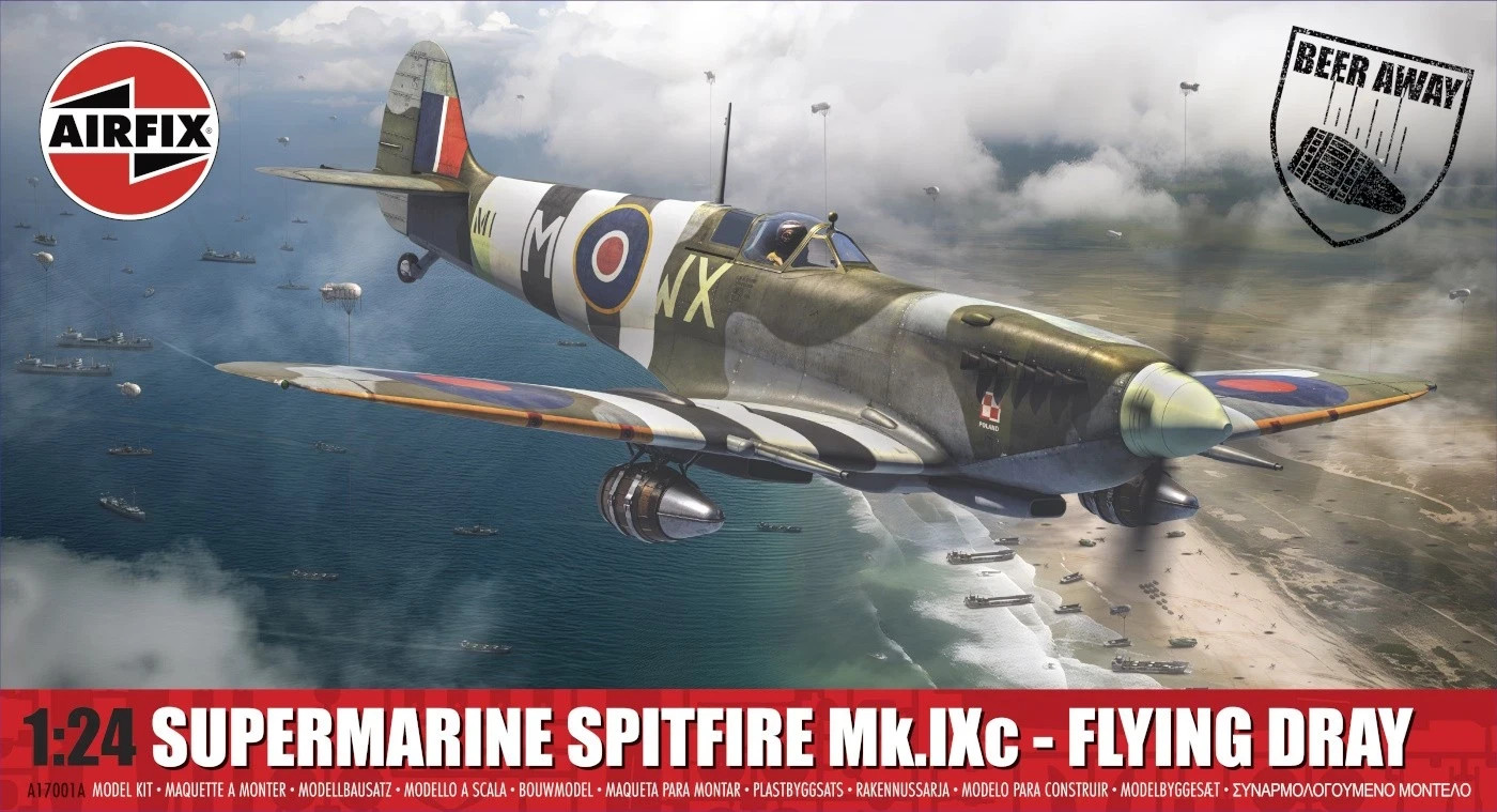 Airfix Supermarine Spitfire Mk.IXc. The Flying Dray. Plastic Model Aeroplane Kit