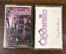 Lot of 2 Vintage 1985-86 Cinderella Cassette Tape Long Cold Winter  Night Songs