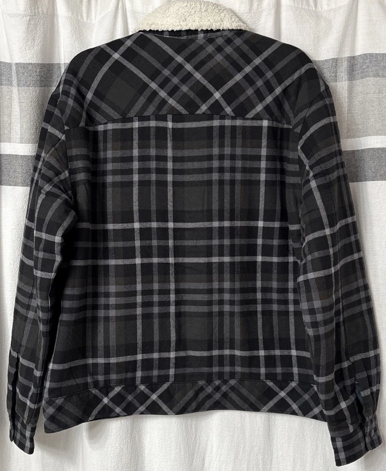 Chaqueta de camionero Scotch & Soda para hombre forrada de sherpa a cuadros doble bolsillo en el pecho nueva con etiquetas Foto 2 de 4