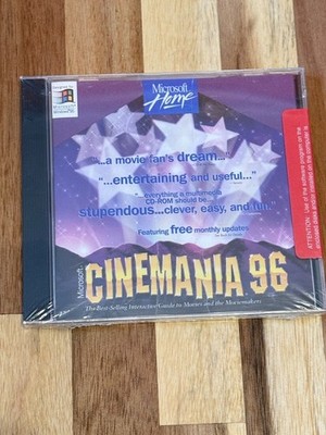 Microsoft Cinemania 96 CD-ROM   Factory Sealed   COA Included   Windows 95/96