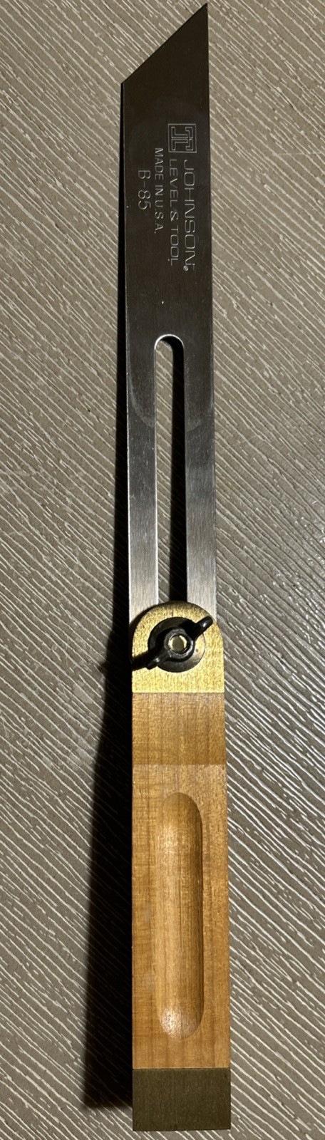 Vintage JOHNSON LEVEL & Tool B-85 Sliding T Bevel Square Made In USA