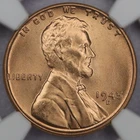 1945-D 1c Lincoln Wheat Cent - NGC MS 67 RD