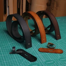 Handmade 45mm Vegetable Tanned Leather Belt Strap DIY 38mm Width Blank Supply