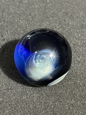 Harold Smith HISI Signed 1.5  Vortex Marble - Silver Nebula - Wet Mint..TM1470