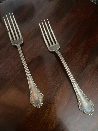 Reed & Barton Sterling Silver Forks Engraved “S” Monogram