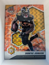 2021 Panini Mosaic - Diontae Johnson #170 Mosaic Reactive Orange Prizm