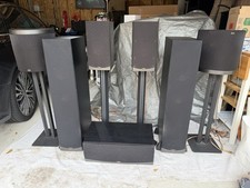 Klipsch Black Wired Home Theater Speaker System Set w/ speaker stands