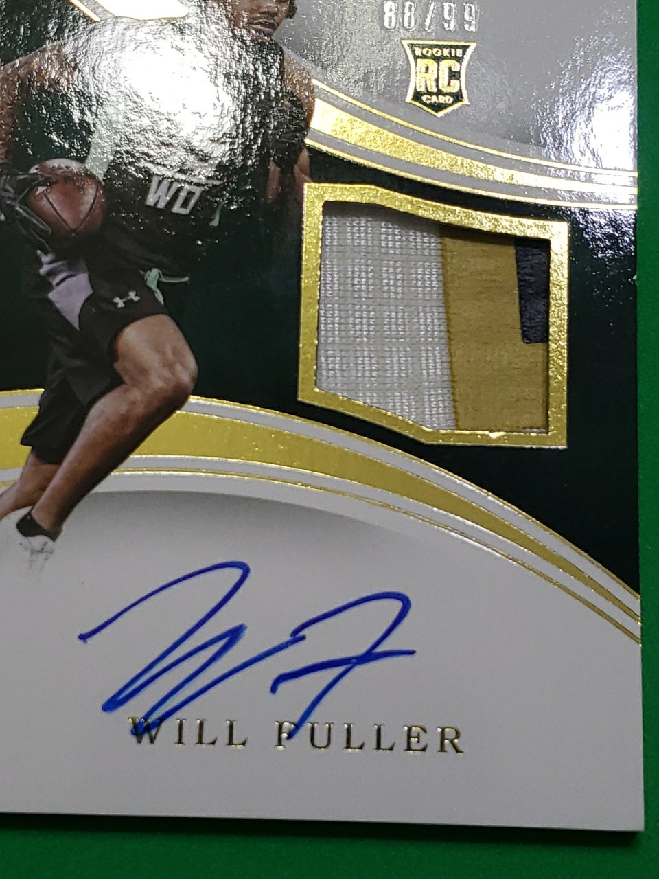 WILL FULLER 2016 IMMACULATE ROOKIE RC PATCH AUTO RPA TEXANS  /99 On Card SP view 2