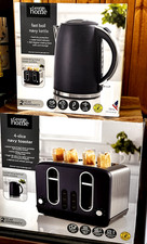 George home Black Set fast boil kettle and 4-slice toaster