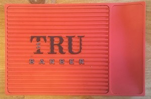 TRU BARBER Station Mat Red