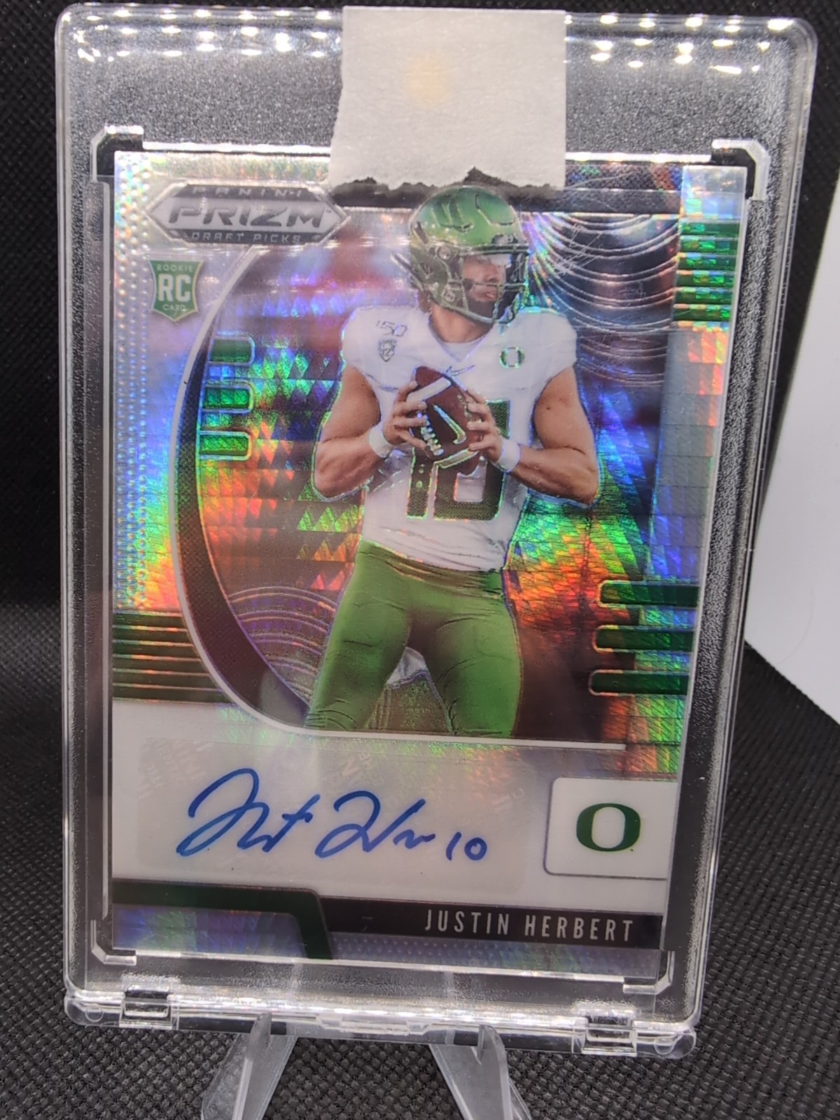 2020 Panini Prizm - Draft Picks Rookies Justin Herbert #102 Hyper Auto /50 SP