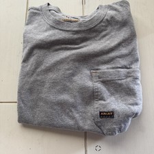 Ariat Work Men's Gray Graphic Eagle American Flag Chest Pocket T-Shirt