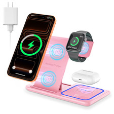 Wireless Charger, 18W 3 in 1 Wireless Charging Station for Iphone 17 16E 15 14 1
