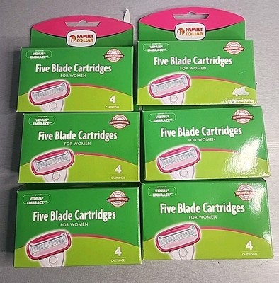 24 Ct Family Dollar 5 Blade Cartridges Fits Venus Embrace