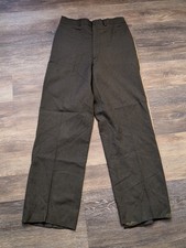 Vintage Military Pants Mens 30x31 Army Green Wool Serge Formal Trousers Dress