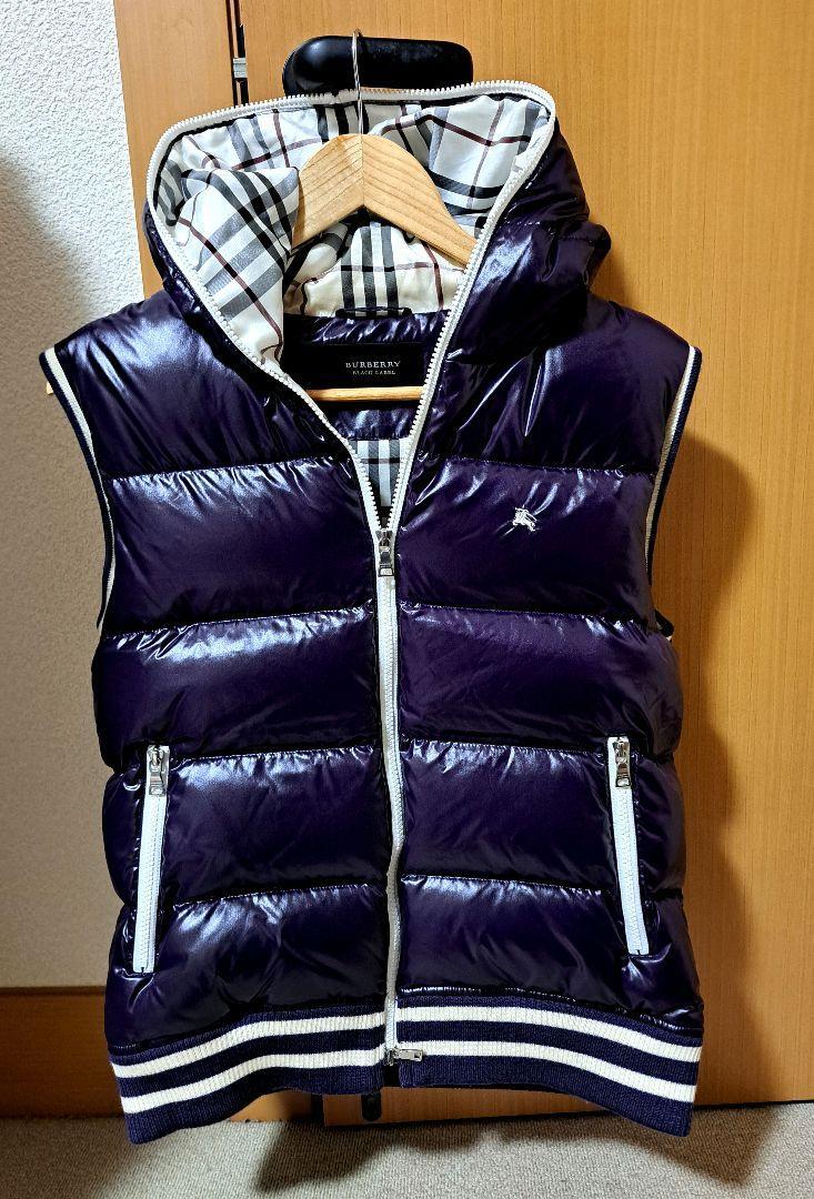 Burberry Black Label shiny purple down jacket Crestbridge F Burberry Black Label shiny purple down jacket Crestbridge F