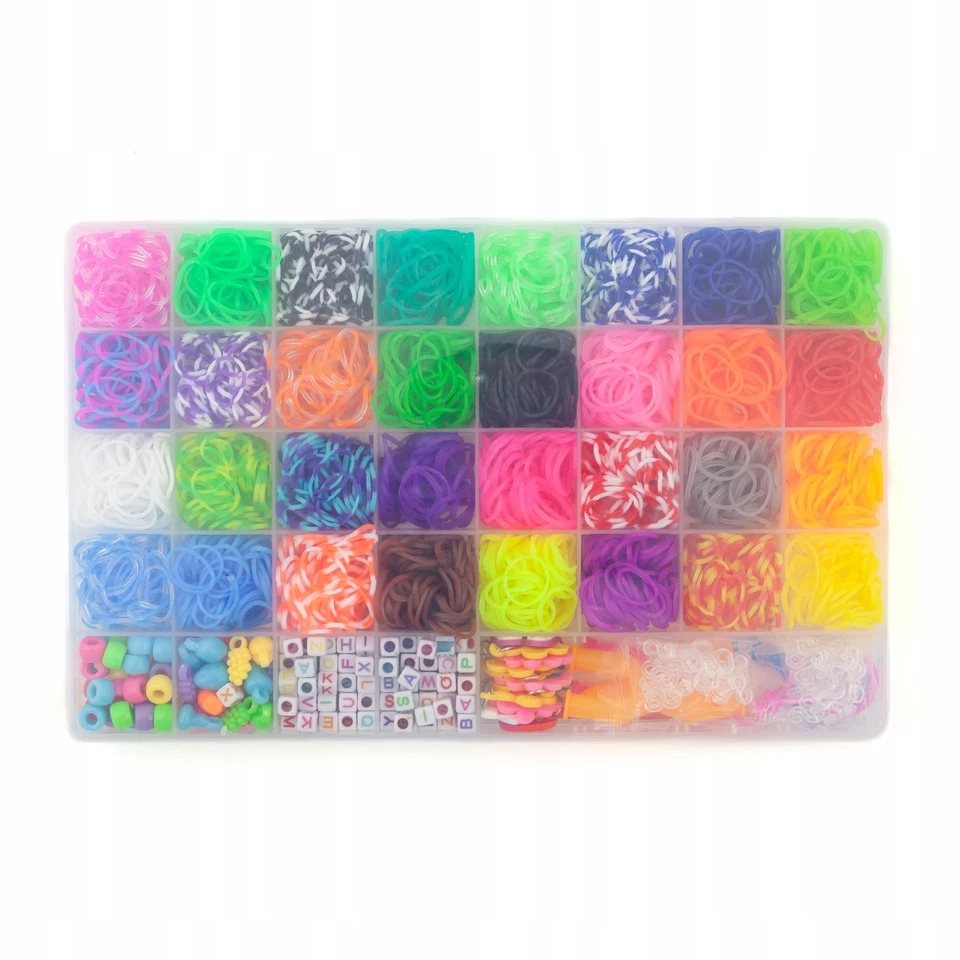 DIY Loom Gummibänder Bänder Starter Set Mittlere Armbänder Loops Zubehör Kit - Bild 2 von 4