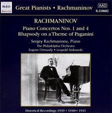 Rachmaninov plays Rachmaninov Piano Concertos 1-4 Naxos Historical 2 CD Set MINT