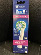 Oral-B Cross Action  Electric Toothbrush Replacement Brush Heads - 3ct-  -white-