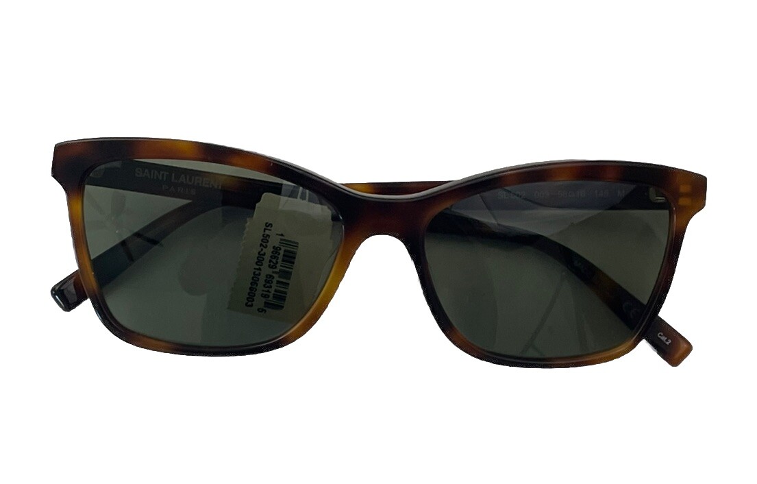 Nuovo Saint Laurent acetato occhio di gatto SL502 003 tartaruga 56 16 145